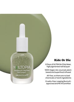 Nailtopia Biosourced Chip Free Nail Lacquer All Natural Strengthening Biotin And Superfoodinfused Polish Chip Resistant Formula Quickdry Long Lasting Wear Ride Or Die 0.41 Oz  - Image 2