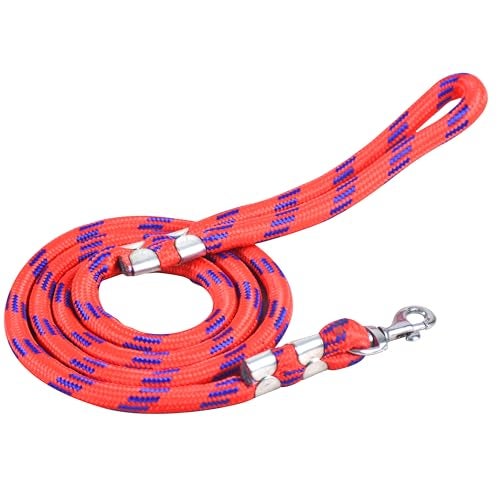 24 BH BAZAAR Dog Leash - 5 ft | Strong Leash for Dogs with Heavy Clip | Dog Rope for Medium and Small Dogs – Durable Pet Leash for Walking & Training - Red - Image 1