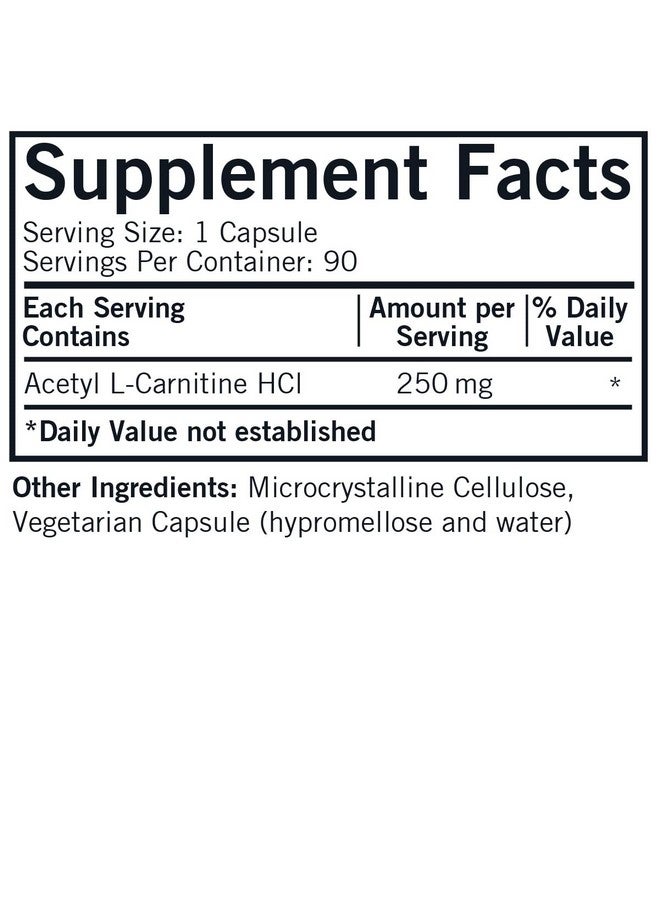 Kirkman Acetyl Lcarnitine 250 Mg 90 Capsules Supports Sustained Cellular Energy Production Hypoallergenic - Image 3
