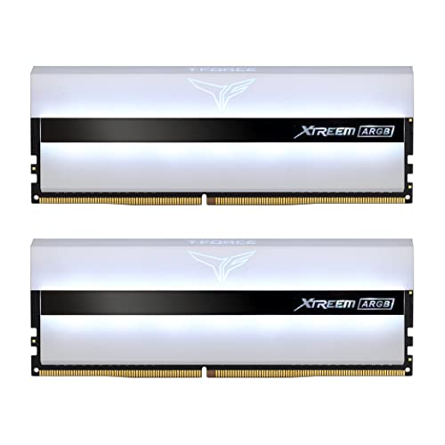 TEAMGROUP T-Force XTREEM ARGB 3600MHz CL18 16GB (2x8GB) PC4-28800 Dual Channel DDR4 DRAM Desktop Gaming Memory Ram (White) - TF13D416G3600HC18JDC01 - Image 1