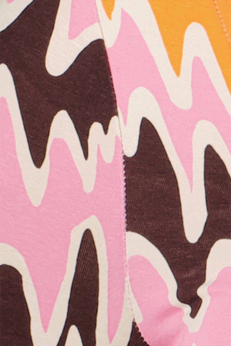 MONKI Women V-Neck Long Sleeve Abstract Print Top, Multicolor - Image 5