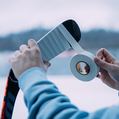 Howies Hockey - White Hockey Tape 1 Pack - Cloth Stick Tape - Strong, Long-Lasting Adhesive for Stick Blade, Lacrosse, Baseball - 1 Inch x 24 Yards - Professional Quality - Image 4