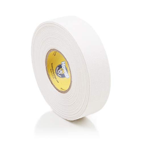 Howies Hockey - White Hockey Tape 1 Pack - Cloth Stick Tape - Strong, Long-Lasting Adhesive for Stick Blade, Lacrosse, Baseball - 1 Inch x 24 Yards - Professional Quality - Image 1
