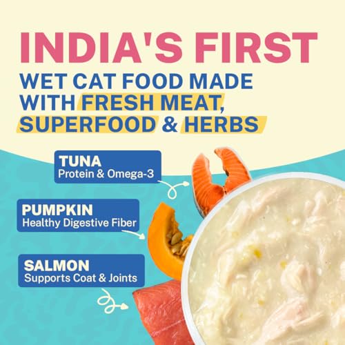 Smylo Natural Healthy Kitten Wet Food (2-12 Months) 70g x 22 Packs | Tuna, Salmon & Pumpkin | for Healthy Skin & Coat, Supports Digestion | No Preservatives & Grain Free | Vet-Formulated - Image 3
