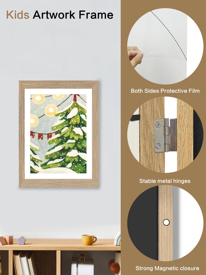 Orionstar 4 Pack Kids Art Frames  Kids Artwork Picture Frames Changeable  Front Opening Picture Display Frames Holds 11.8X8.5 100 A4 Pcs  Artwork Display Storage Frames for Children  Home and Office - Image 4