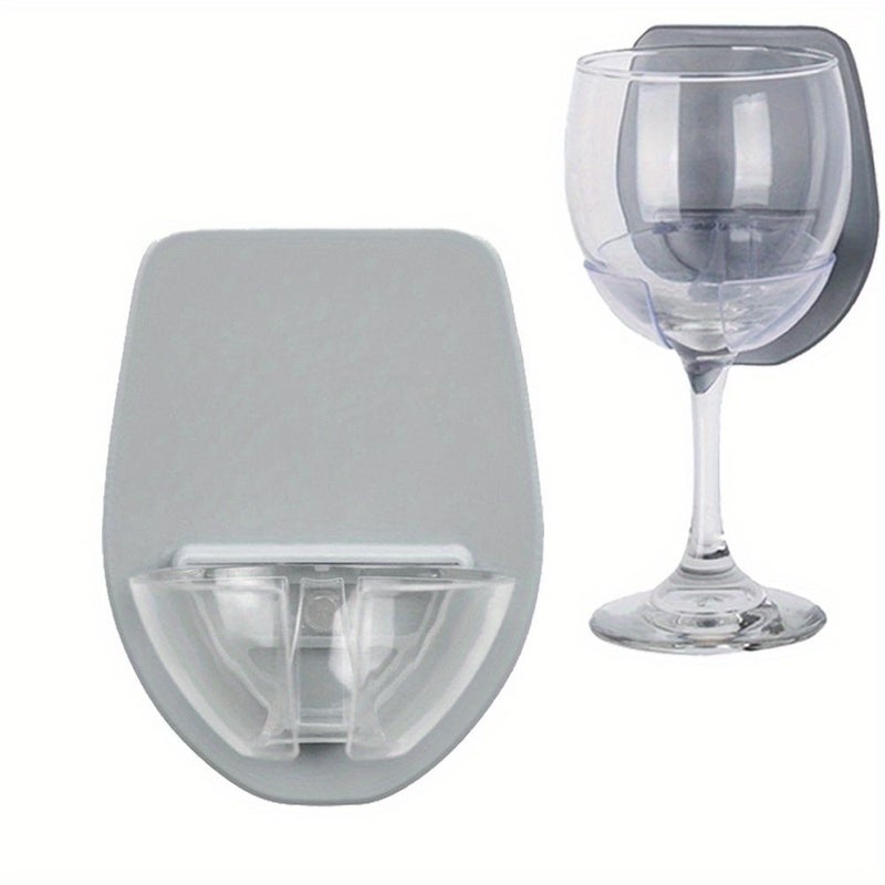 Gray Wine Cup Holder Shelf for Bathroom Shower Storage Rack Organizer - Image 4