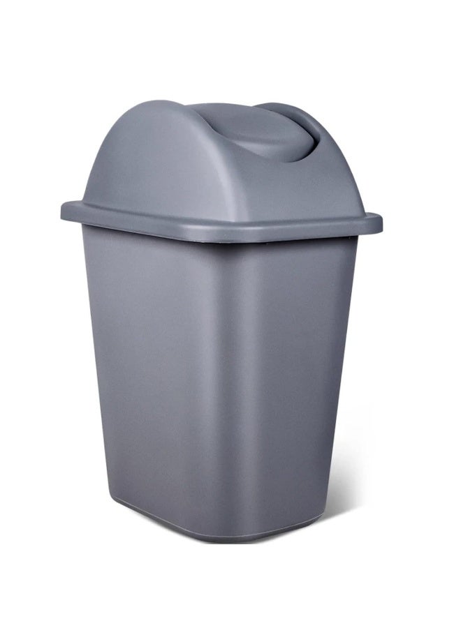 AKC 25LTR Outdoor Plastic Waste Bin with Swing Lid – Recycle Bin for Kitchen & Garden, Durable Heavy-Duty Garbage Bin, Gray - Image 1