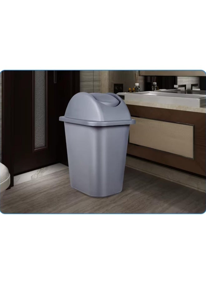 AKC 25LTR Outdoor Plastic Waste Bin with Swing Lid – Recycle Bin for Kitchen & Garden, Durable Heavy-Duty Garbage Bin, Gray - Image 4