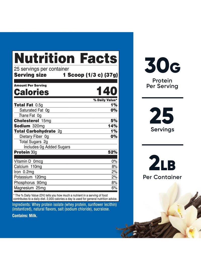 Nutricost Whey Protein Isolate Powder Vanilla 2lb - Image 2