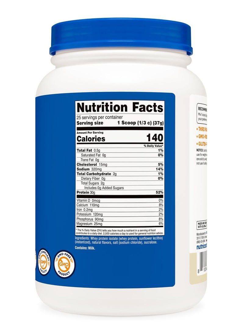 Nutricost Whey Protein Isolate Powder Vanilla 2lb - Image 4
