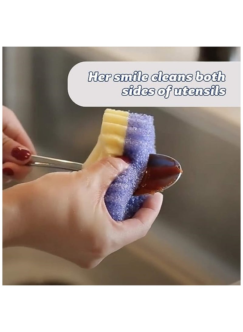 سكراب دادي سكرب مامي منظف مزدوج الجوانب وإسفنجة باللون الوردي - Image 5