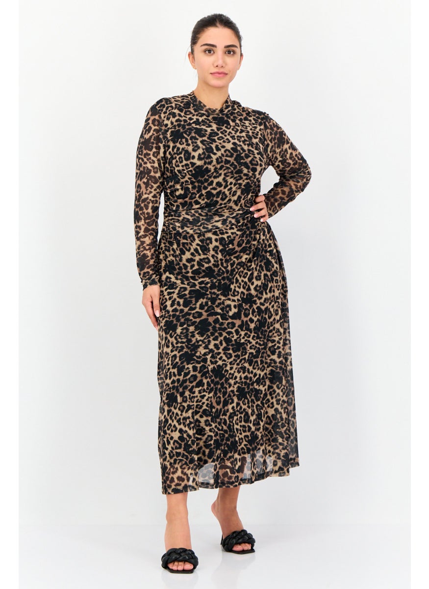 Kathy Ireland Women Animal Print Maxi Dress, Multicolor  - Image 1