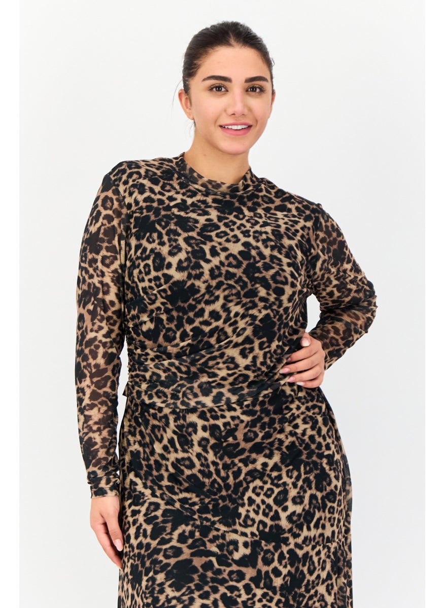 Kathy Ireland Women Animal Print Maxi Dress, Multicolor  - Image 2