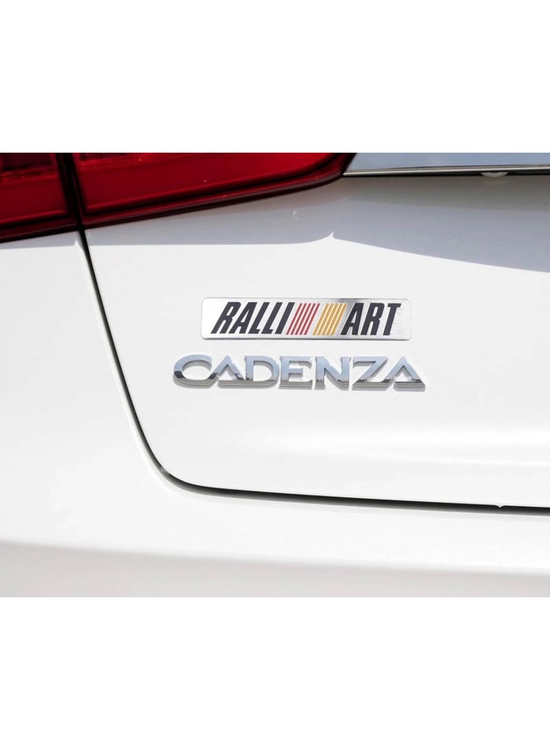 SOLDOUT Car Aluminum Metal Badge Logo Sticker Body Trunk Decoration Decal Compatible with Mitsubishi Ralliart Ralli Art Lancer EX Outlander 3 Xl L200 (Silver) - Image 3