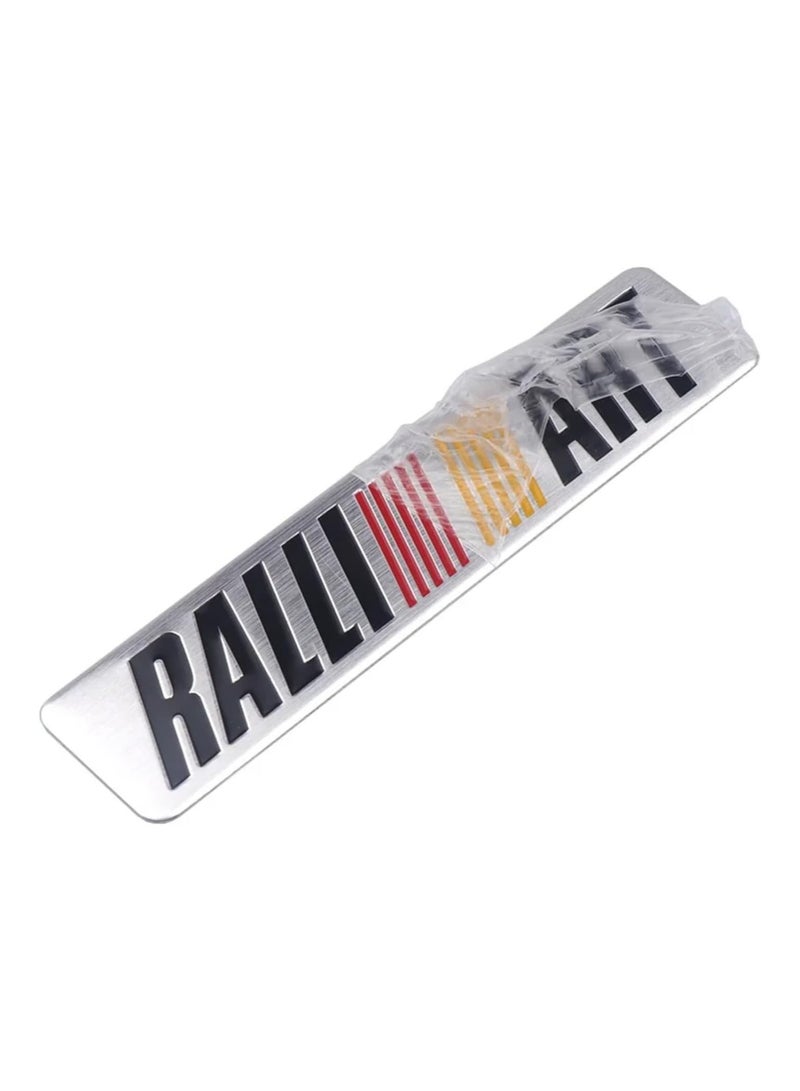 SOLDOUT Car Aluminum Metal Badge Logo Sticker Body Trunk Decoration Decal Compatible with Mitsubishi Ralliart Ralli Art Lancer EX Outlander 3 Xl L200 (Silver) - Image 2