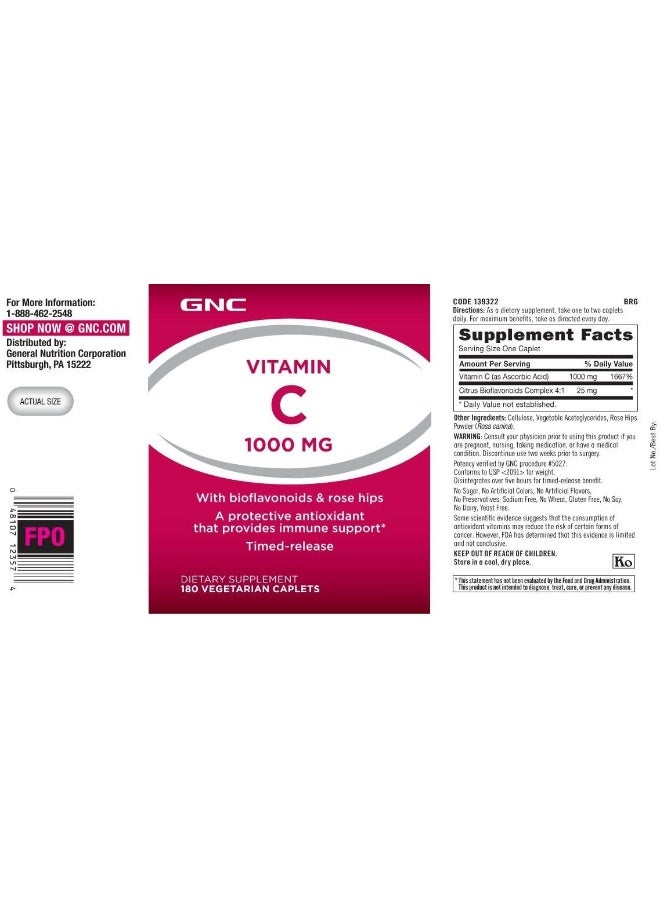 GNC Vitamin C 1000 Mg Tr - Image 3