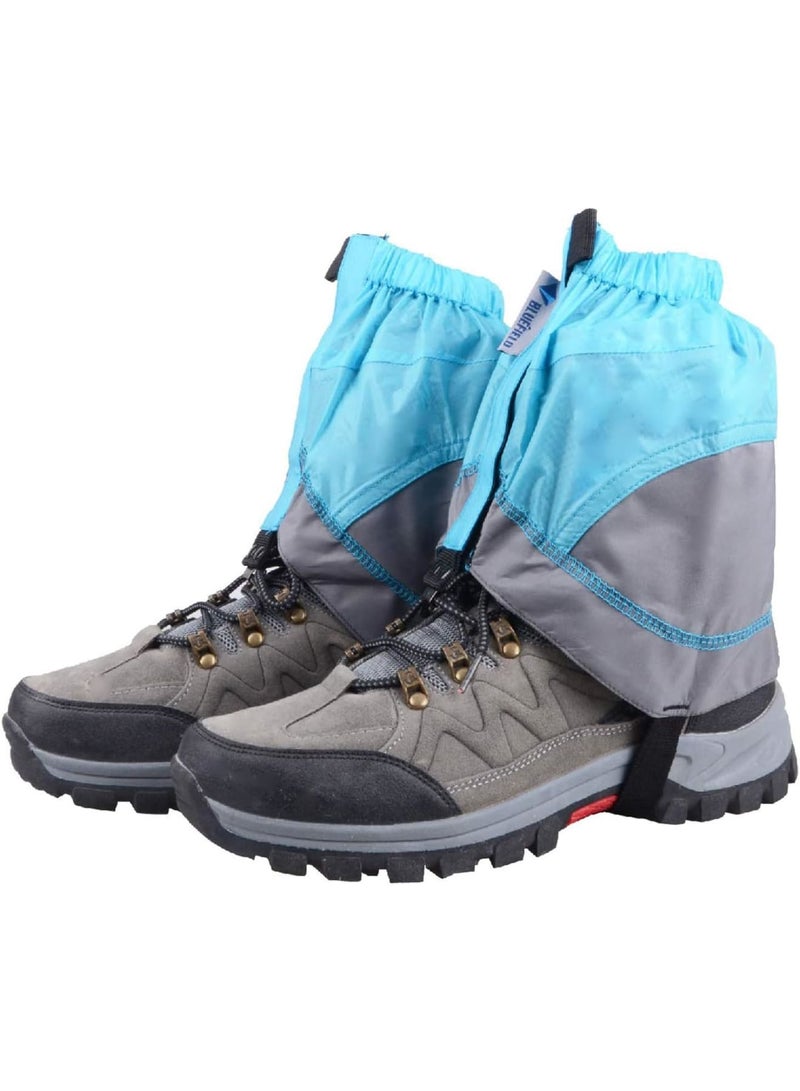 SOLARAE Leg Gaiter Waterproof Anti, Tear Ankle Gaiters, Hiking Gaiters, Lightweight Shoes Gaiters for Men Women, for Outdoor Hiking, Walking, Climbing, Hunting (Blue) - Image 1