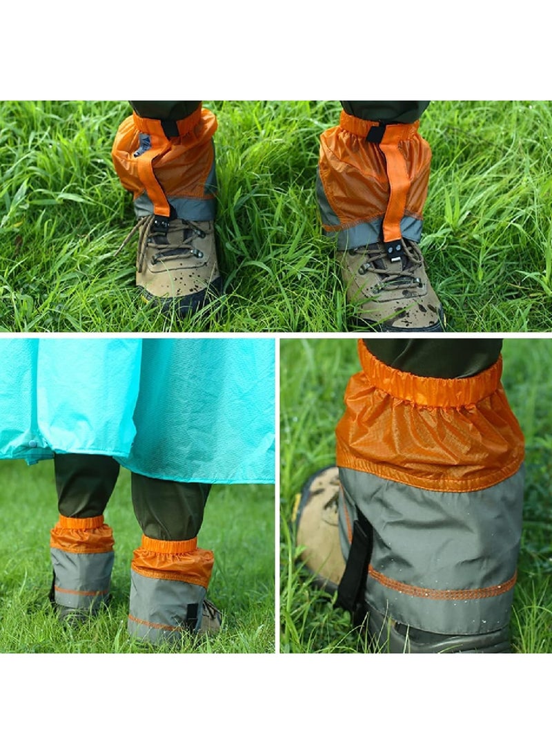 SOLARAE Leg Gaiter Waterproof Anti, Tear Ankle Gaiters, Hiking Gaiters, Lightweight Shoes Gaiters for Men Women, for Outdoor Hiking, Walking, Climbing, Hunting (Blue) - Image 4