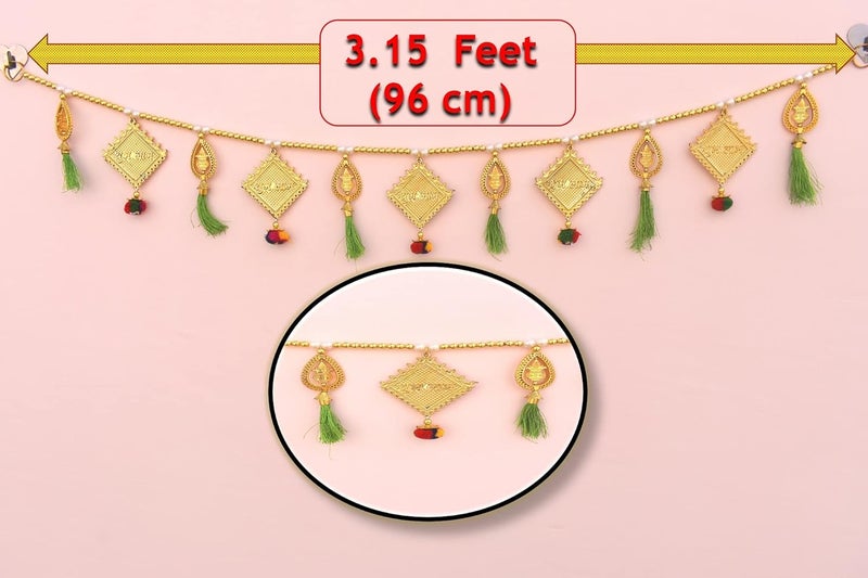 CREYENTES Shub Labh Toran Door Bandhanwar Toran Diwali Decoration Items Home Mandir Puja DcorNavratri Onam Pongal Pooja Room 315 Feet Subh Labh - Image 2
