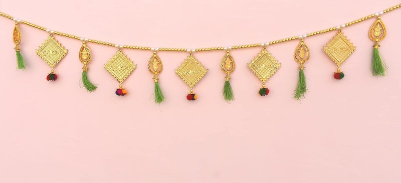 CREYENTES Shub Labh Toran Door Bandhanwar Toran Diwali Decoration Items Home Mandir Puja DcorNavratri Onam Pongal Pooja Room 315 Feet Subh Labh - Image 3