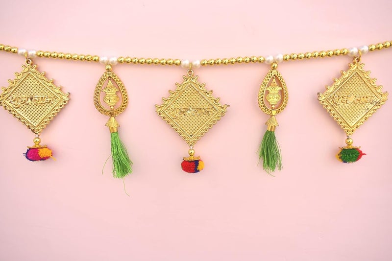 CREYENTES Shub Labh Toran Door Bandhanwar Toran Diwali Decoration Items Home Mandir Puja DcorNavratri Onam Pongal Pooja Room 315 Feet Subh Labh - Image 5