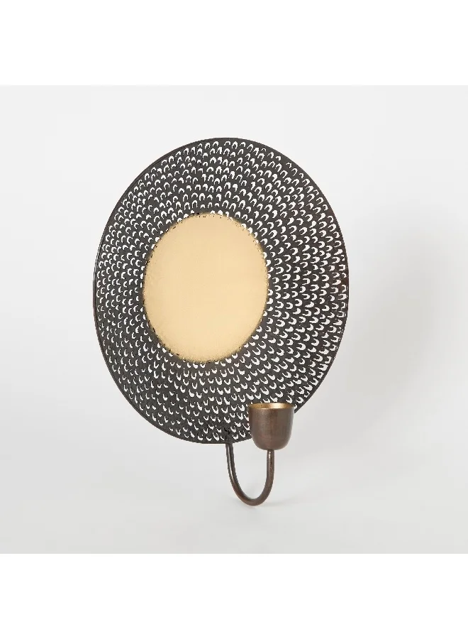 Home Box Corlie Metal Peacock Cutwork Wall Candleholder 23 x 23 x 6 cm