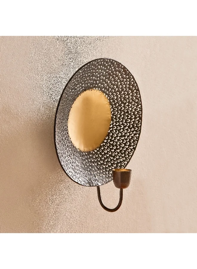 Home Box Corlie Metal Peacock Cutwork Wall Candleholder 23 x 23 x 6 cm