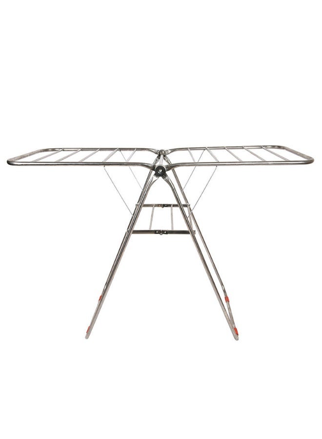 DubaiGallery Indoor Outdoor Clothes Drying Stand Foldable Design Stainless Steel Frame Rust Resistant Laundry Rack With Large Drying Area Easy Storage For Home And Travel Apartments Balconies Portable Durable Daily Use - Image 1