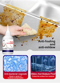 ASHILE 150ML Tile Grout Paint Filler Tube Grout Caulk Sealant Glue Sealer For Bathroom Shower Kitchen Ceramic Tile Repair Restore And Renew Tile Joints Line Gaps Replace Grout Pen, White  - Image 5