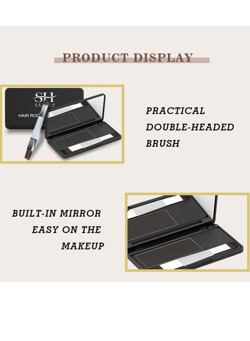 Sevich Hair Root Concealer Waterproof Full Magic Hair Powder for Hair Root Hair Color Shadow Cover Grey Hair Root Hair Touch Up Thin Hair Powder Hair Shadow Cover Powder Black 8g - Image 4