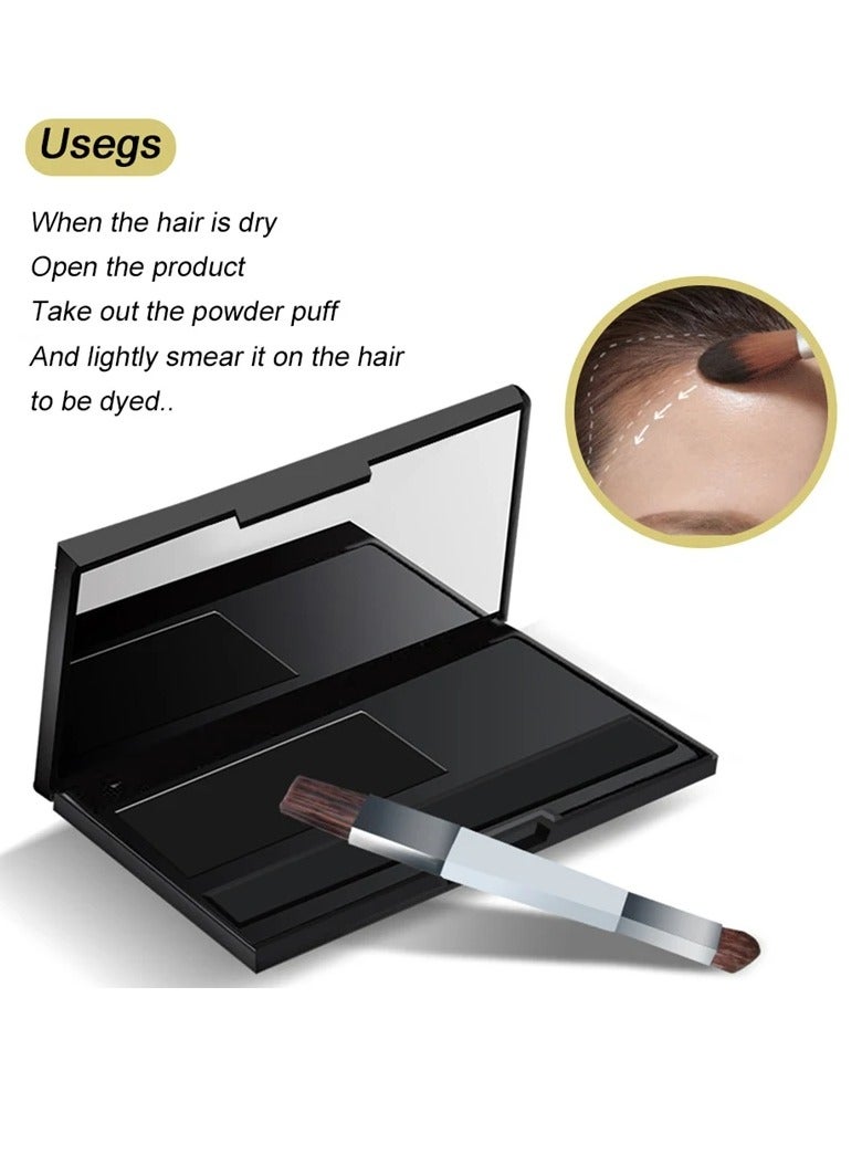 Sevich Hair Root Concealer Waterproof Full Magic Hair Powder for Hair Root Hair Color Shadow Cover Grey Hair Root Hair Touch Up Thin Hair Powder Hair Shadow Cover Powder Black 8g - Image 5