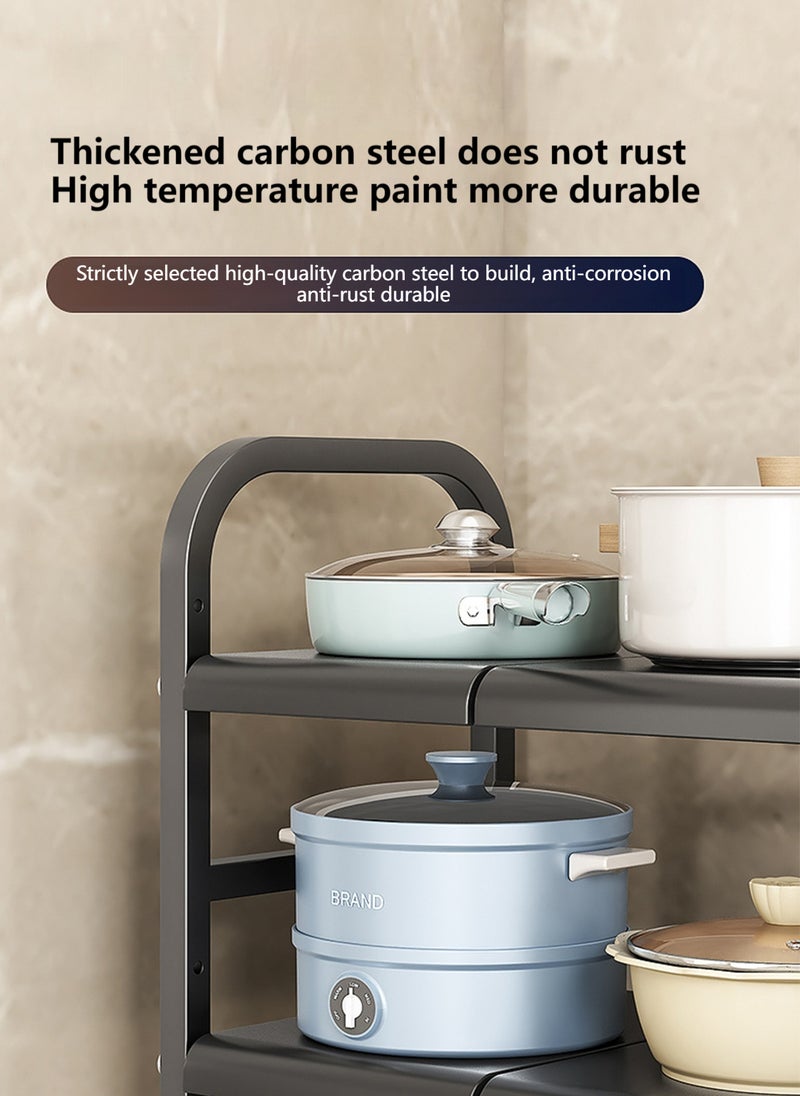 Sharpdo - Double Layer Under Sink Retractable Storage Rack, Layered Storage Rack with Adjustable Height, Suitable for Kitchen/Bathroom - Image 1