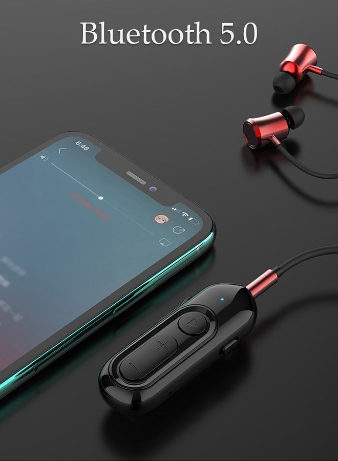 Clip On Bluetooth Earphones Bluetooth Headphones Collar Clip Wireless Headsets LED Battery Display Dual Noise Reduction IPX5 Waterproof Earpiece v5.0 with Microphone Handsfree for Cell Phone