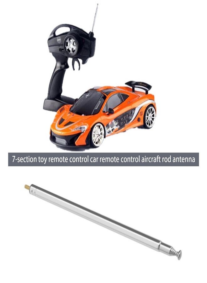 Micro Traders 2PCS M3 Thread 7 Sections Telescopic Antenna for AM FM Radio Radio TV RC Car Aircraft Controller Replacement Remote Control Accessory Stretched Length 730mm - Image 2