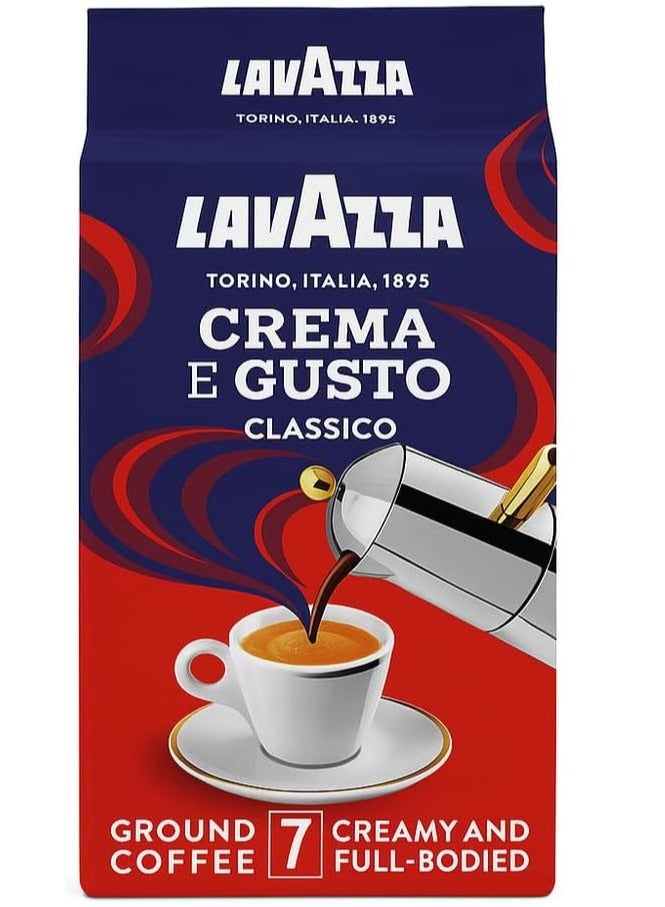 لافازا قهوة اسبريسو مطحونة، كريمة اي جوستو كلاسيكو، محمصة - عبوة 250 جرام من القهوة المطحونة، من لافاتزا. - Image 2