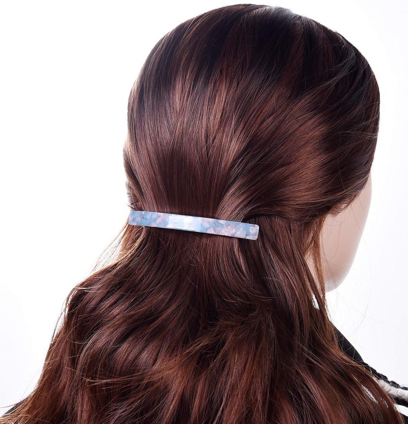 Fsmiling Hair Barrettes for Women French Hair Barrette Clip Large Acetate Hair Clips Barrette No Slip Hair Accessories 4-Pack - Image 2