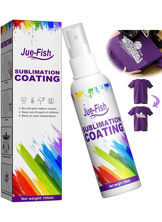 JUE-FISH Sublimation Coating Spray, Sublimation Coating Spray For All Fabric, Including 100% Cotton, Polyester, Carton, Tote Bag, Pillows, Mugs, Canvas, Quick Dry And Super Adhesion, High Gloss Vibrant Color  - Image 1