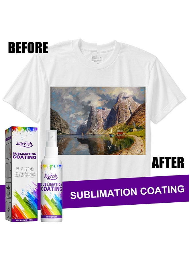 JUE-FISH Sublimation Coating Spray, Sublimation Coating Spray For All Fabric, Including 100% Cotton, Polyester, Carton, Tote Bag, Pillows, Mugs, Canvas, Quick Dry And Super Adhesion, High Gloss Vibrant Color  - Image 2