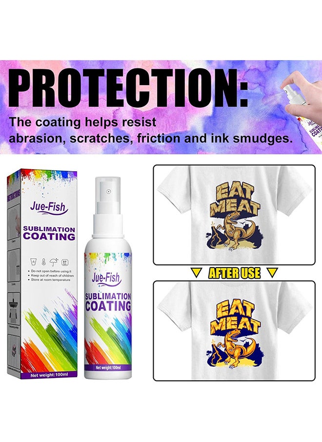 JUE-FISH Sublimation Coating Spray, Sublimation Coating Spray For All Fabric, Including 100% Cotton, Polyester, Carton, Tote Bag, Pillows, Mugs, Canvas, Quick Dry And Super Adhesion, High Gloss Vibrant Color  - Image 4