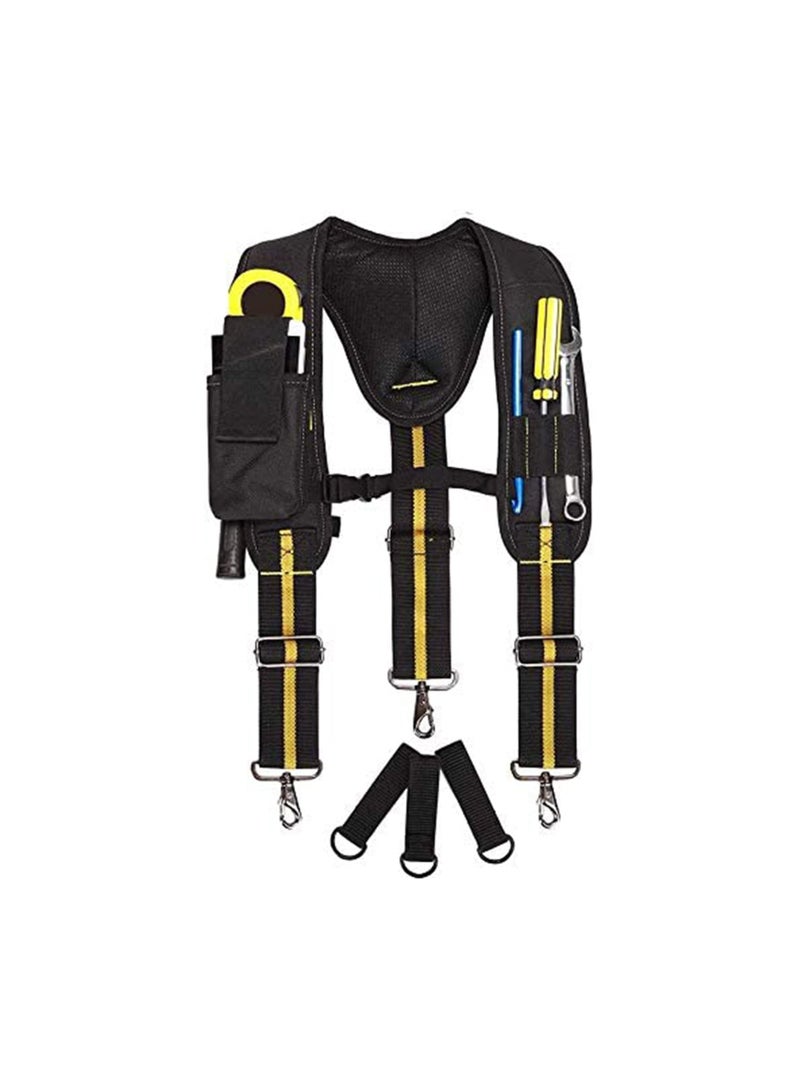 Heavy Duty Y-Shape Tool Belt Suspenders with Multi-Pockets for Electricians, Carpenters, Plumbers, and Contractors - Adjustable Fit for All Body Types (1 Pack) - Image 1