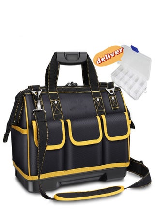 Toolkit ,Large Multi-Pockets Tool Storage Bag With PVC Base,With shoulder strap ,Oxford cloth material Large capacity waterproof Fall prevention wear resistant Carpenter Electricians - pzsku/ZC0DE7291DEC340521DFCZ/45/1746181924/d4ad7784-edc4-4e01-be1c-1dfb0b2bc72d