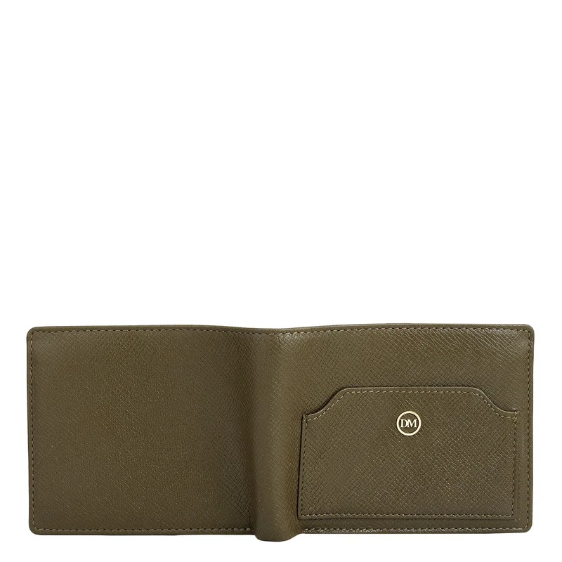 Da Milano  Military Green Bifold Leather Mens Wallet for Men | Best Price UAE