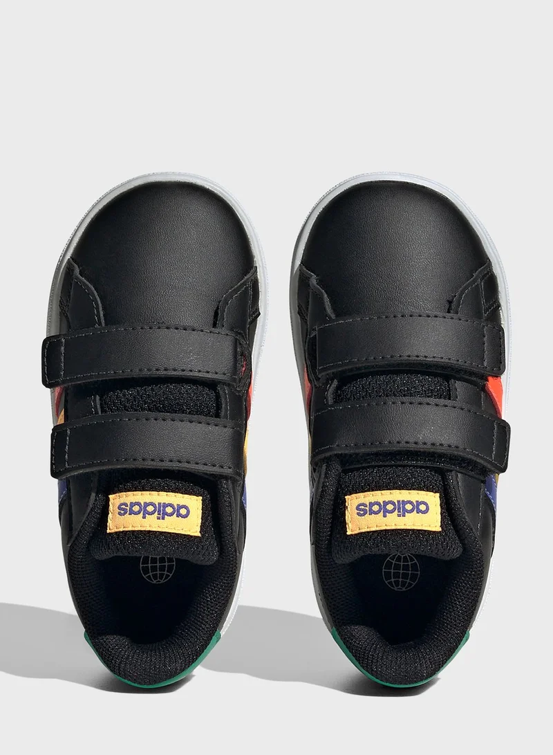 Adidas Grand Court Lifestyle Hook And Loop Shoes