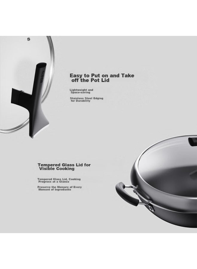 Supor Cast Iron Wok 30cm, Non-coated Flat Bottom Frying Pan, Scratch-resistant, Wear-resistant, Compatible With Induction Cooker And Open Flame - Image 5