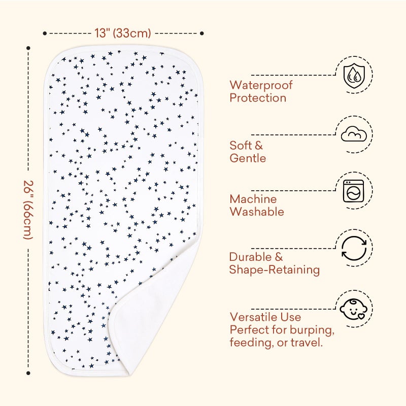 littogoose Premium 8-Pack Waterproof Baby Burp Cloths, Extra Large 13"X26" Soft Absorbent Burping Clothes for Newborns and Infants, Baby Shower Boys Girls - Image 2