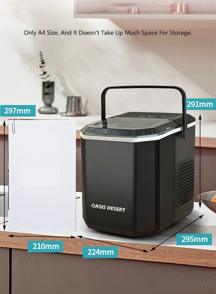 OASIS DESERT Ice Machine Commercial 15kg Household Small Intelligent Mini Automatic Round Ice Making Machine - Image 2
