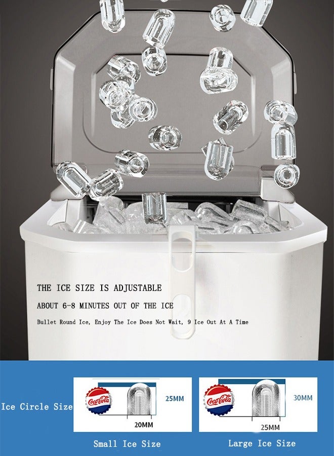 OASIS DESERT Ice Machine Commercial 15kg Household Small Intelligent Mini Automatic Round Ice Making Machine - Image 4