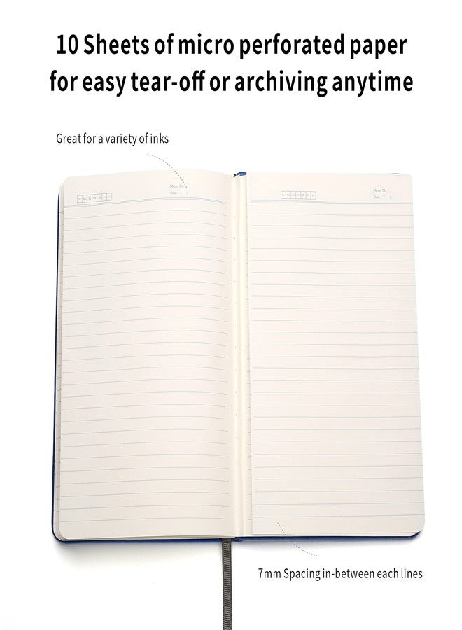Deziliao Lined Journal Notebooks with Pen Loop, Hardcover Notebook Journal for Work, 100Gsm Premium Thick Paper with Inner Pocket, Medium 5.7"x8.4", （Blue, Ruled） - Image 5
