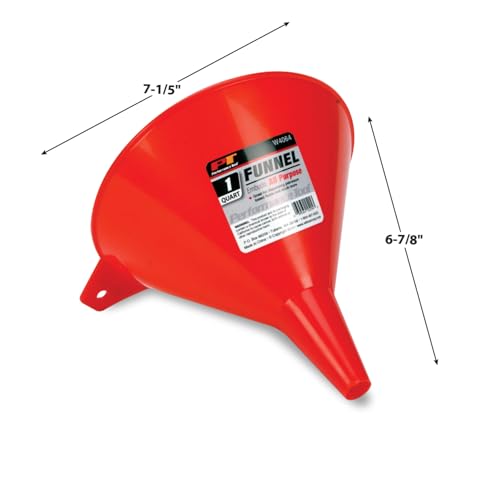 Performance Tool W4064 All Purpose Funnel 1 Quart Capacity Red - Image 5