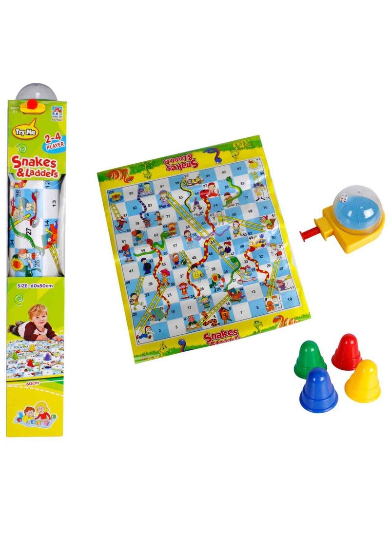 UKR UKR Folding Snakes & Ladders Board Game – Classic Family Game for Adults & Kids | Portable, Travel-Friendly Entertainment for Family Game NightUKR Folding Snakes & Ladders Board Game – Classic Family Game for Adults & Kids | Portable, Travel-Friendly Entertainment for Family Game Night  - Image 1